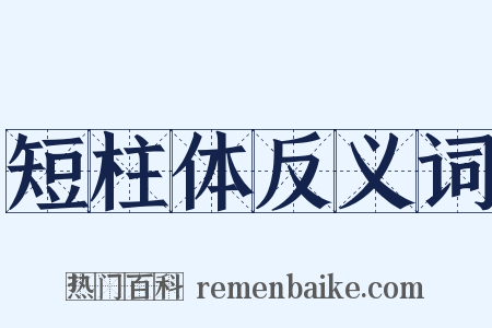 短柱体反义词是什么意思的图片